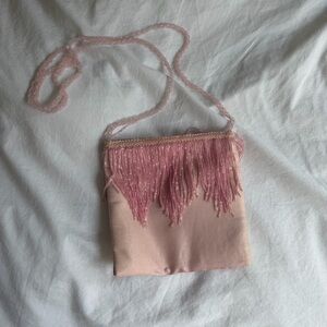 Vintage Beaded Fringe Evening Crossbody Bag